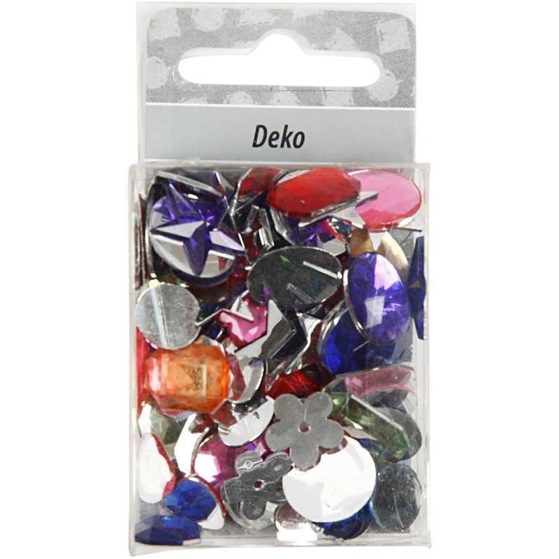 Rhinestones, stl. 10-15 mm, 15 g/ 1 förp. [HOB-522881]