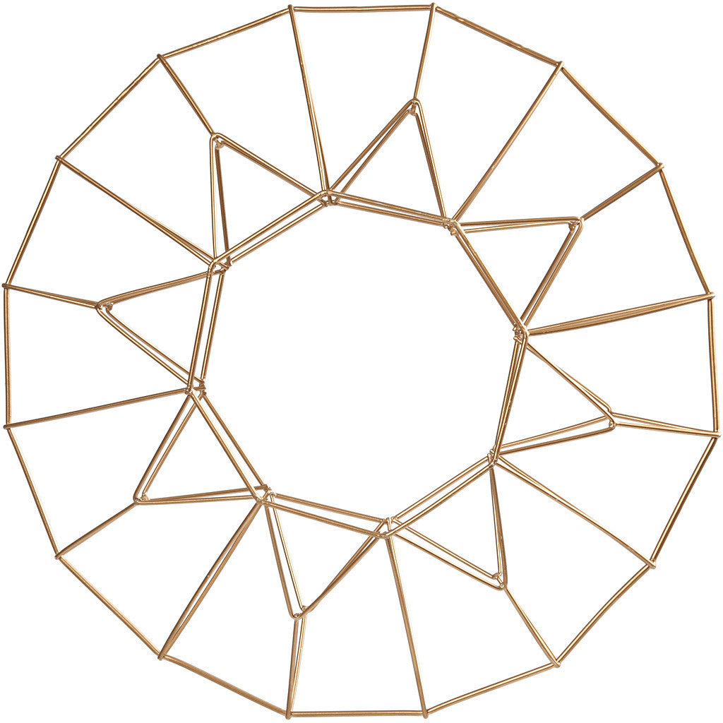 Metallornament, ring/krans, Dia. 28 cm, mässing, 1 st. [HOB-52361]