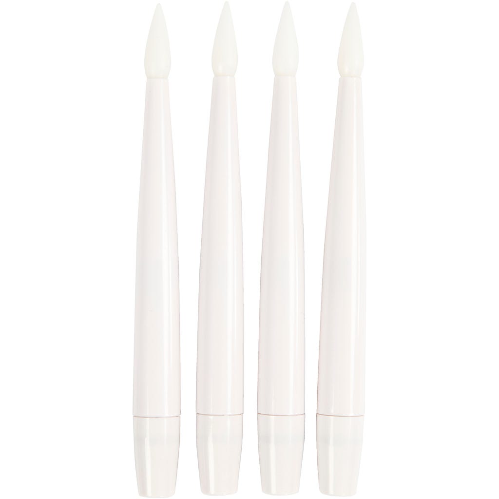 LED julgransljus, H: 15,5 cm, Dia. 14 mm, 4 st./ 1 förp. [HOB-52363]