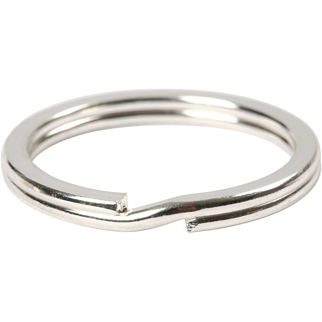 Nyckelring, Dia. 28 mm, försilvrad, 50 st./ 1 förp. [HOB-52604]