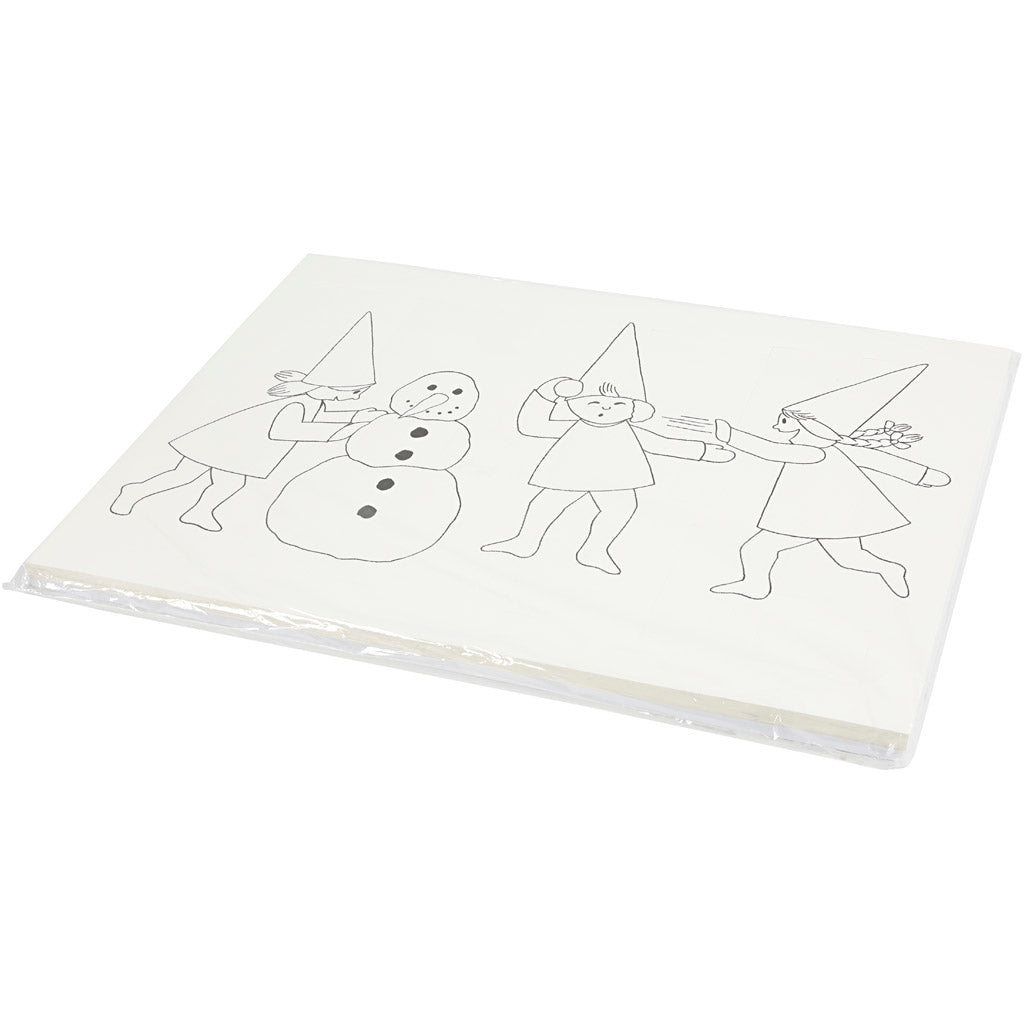 Julkalender med nissar i snöbollskrig, A3, stl. 30x42 cm, vit, 30 st./ 1 förp. [HOB-537001]