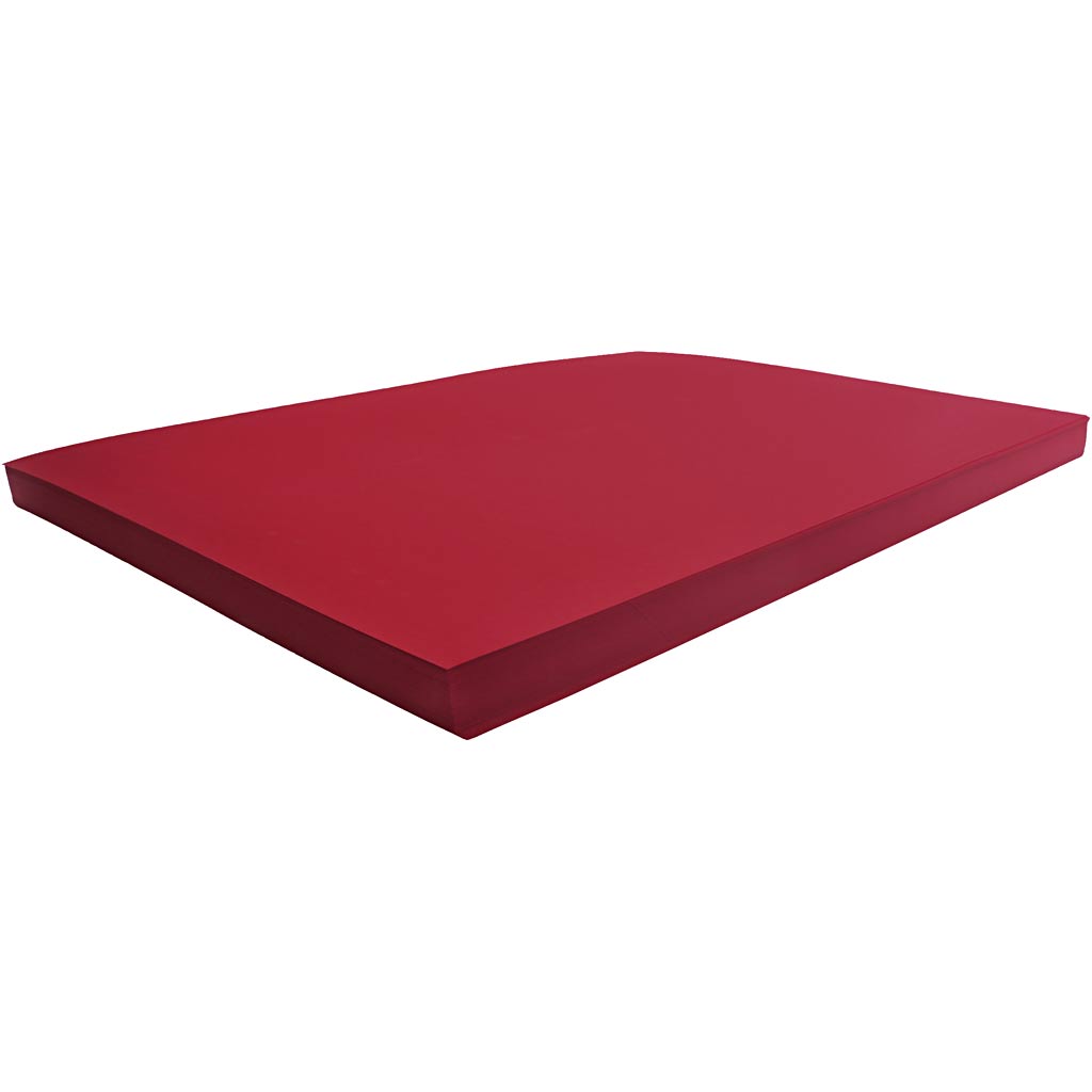 Card, sheet 50x70 cm, 270 g, christmas red, 100 sheet