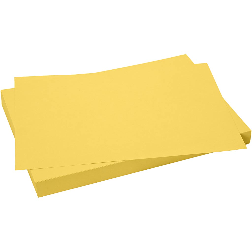 Card, sheet 50x70 cm, 270 g, sun yellow, 10 sheet
