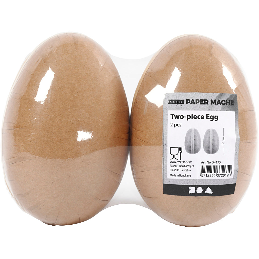 Tvådelade ägg, L: 12 cm, 2 st./ 1 förp. [HOB-54175]