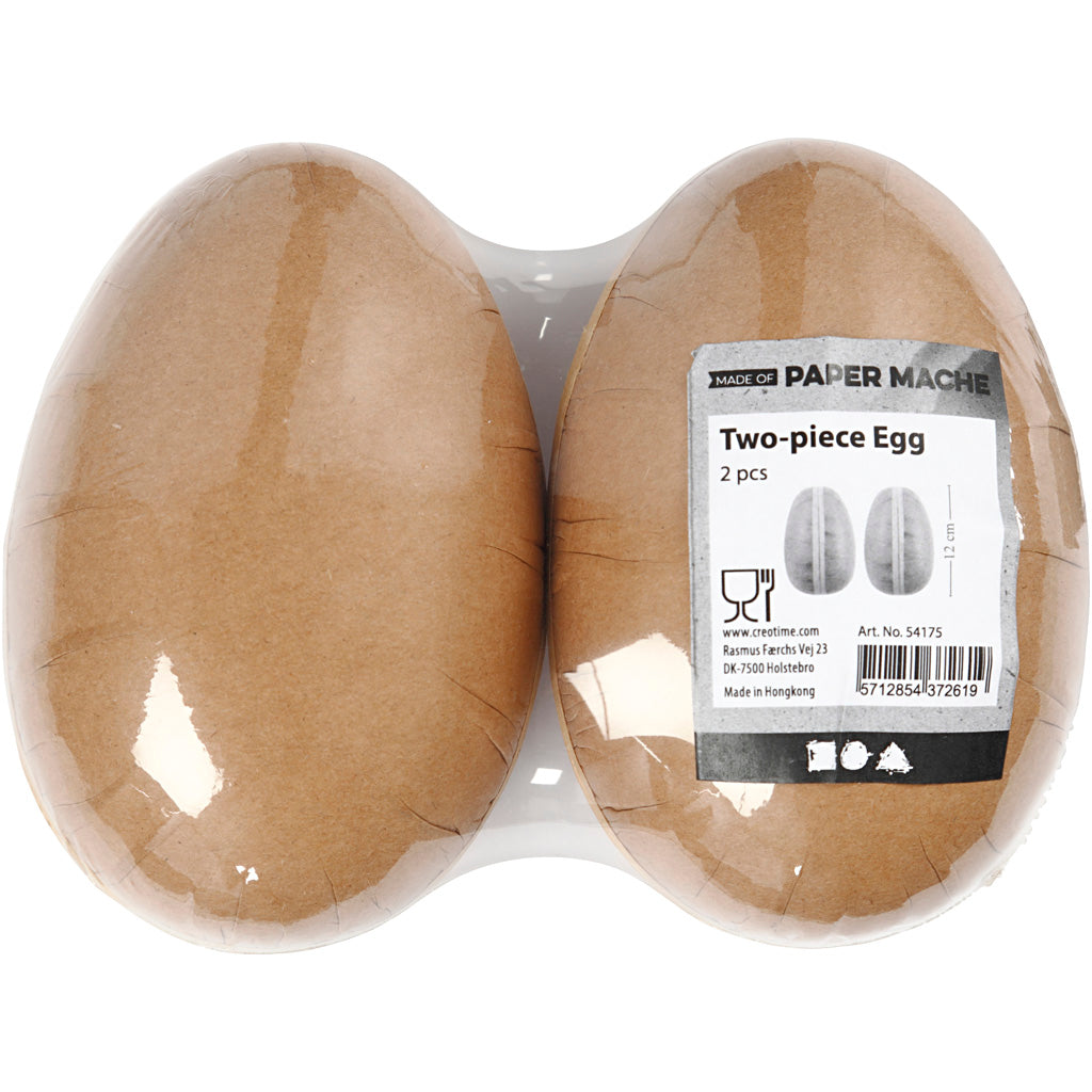 Tvådelade ägg, L: 12 cm, 2 st./ 1 förp. [HOB-54175]