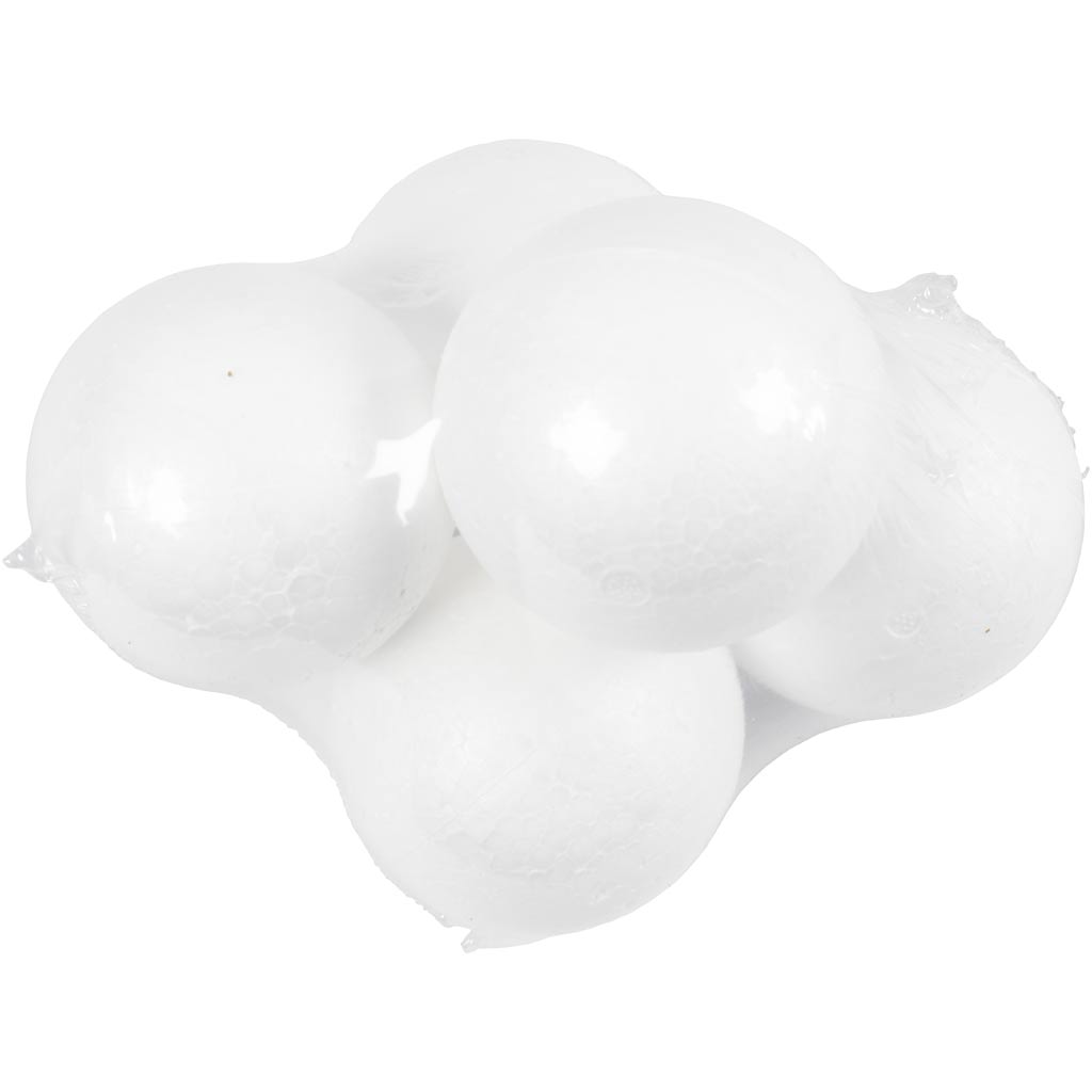 Kulor, Dia. 8 cm, vit, 5 st./ 1 förp. [HOB-543080]