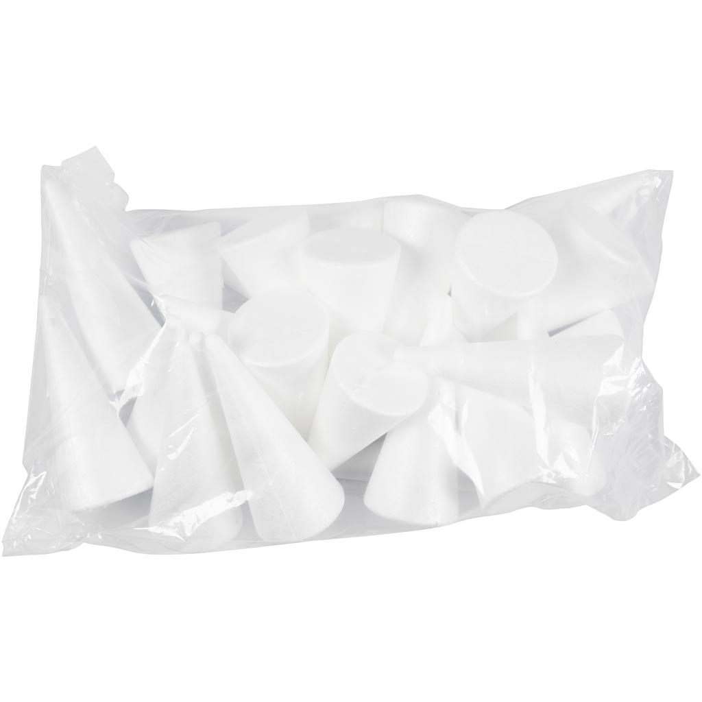 Käglor, H: 14,5 cm, Dia. 6 cm, vit, 25 st./ 1 förp. [HOB-54360]