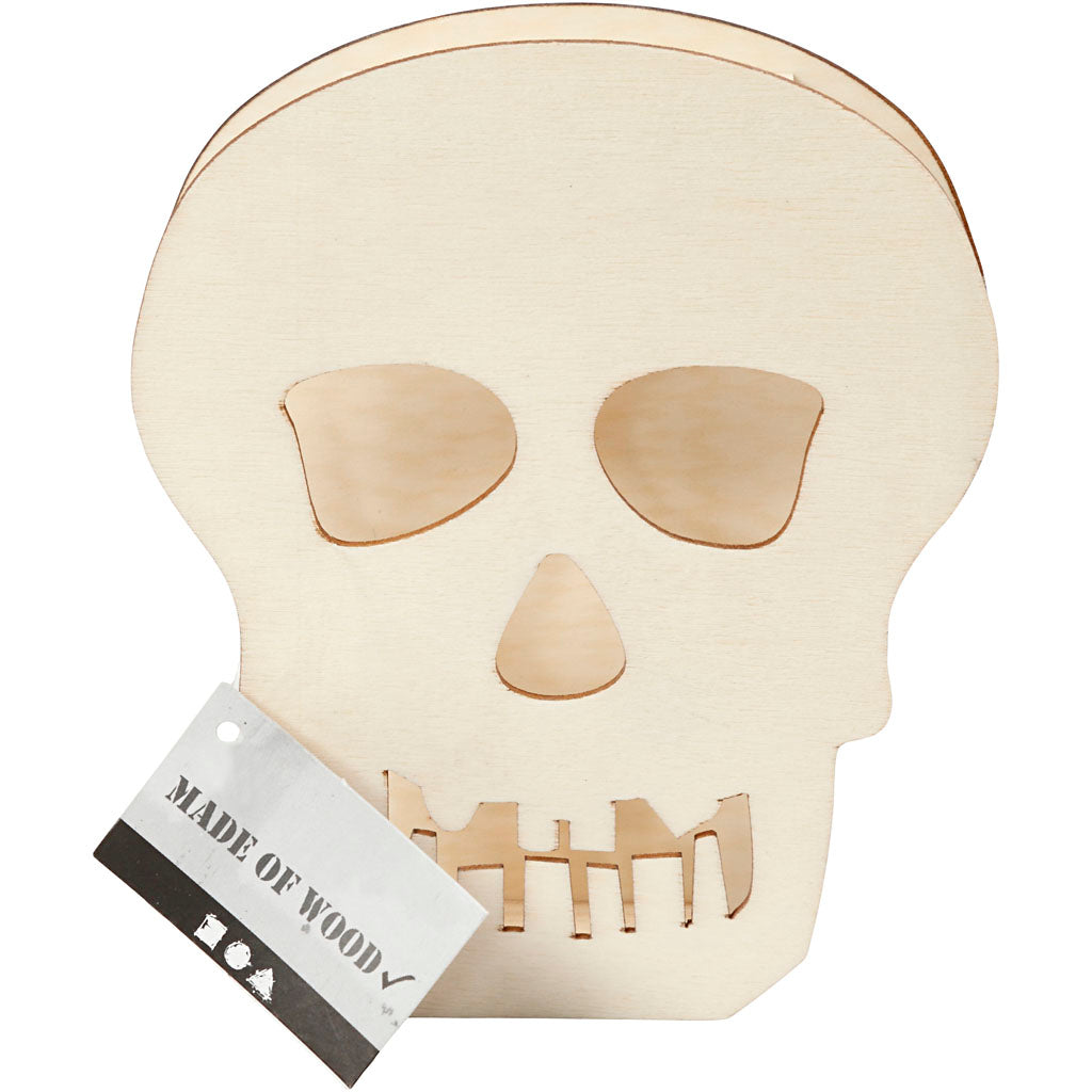 Halloweenfigur, Döskalle, H: 13,5 cm, D: 3 cm, B: 11,5 cm, 1 st. [HOB-54415]