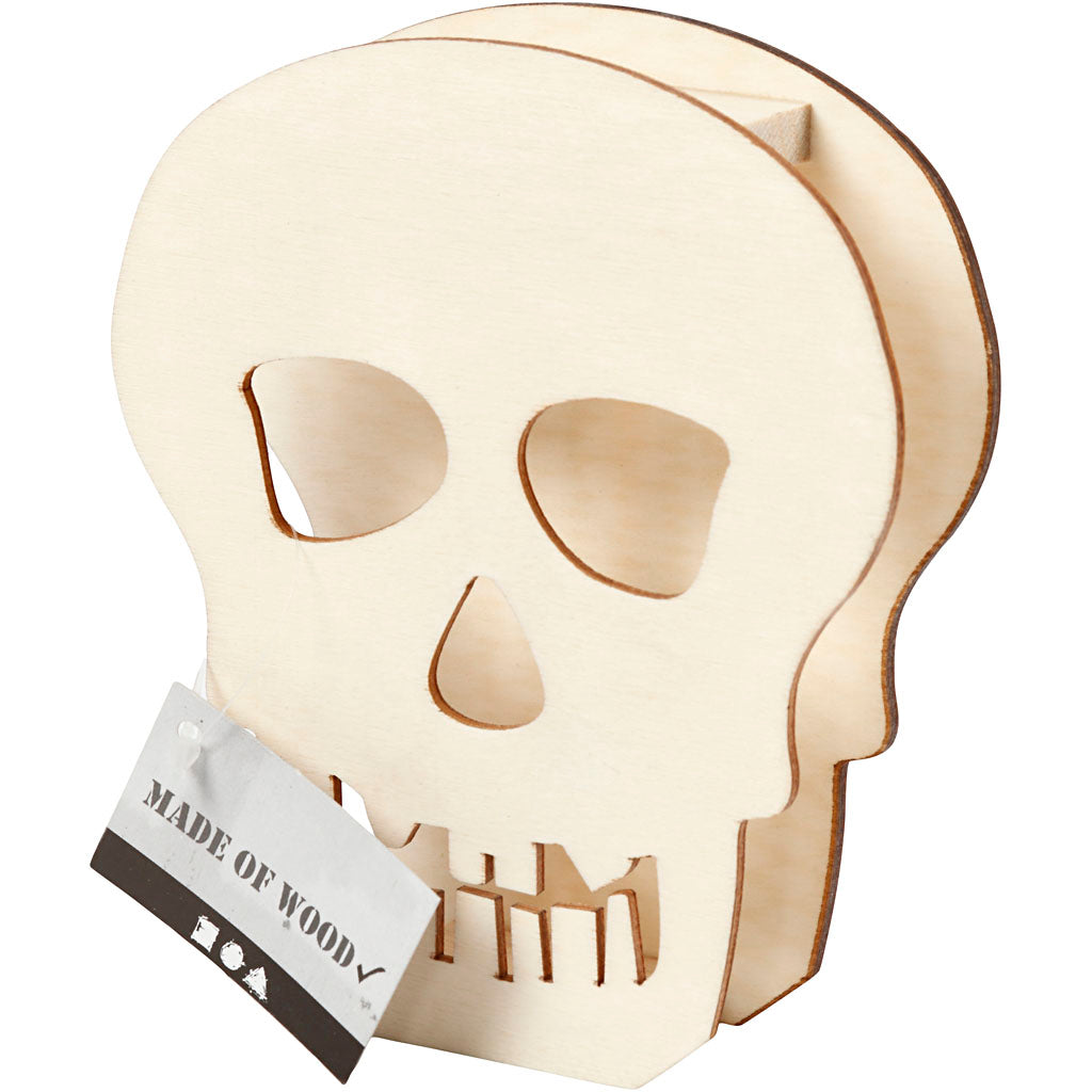 Halloweenfigur, Döskalle, H: 13,5 cm, D: 3 cm, B: 11,5 cm, 1 st. [HOB-54415]