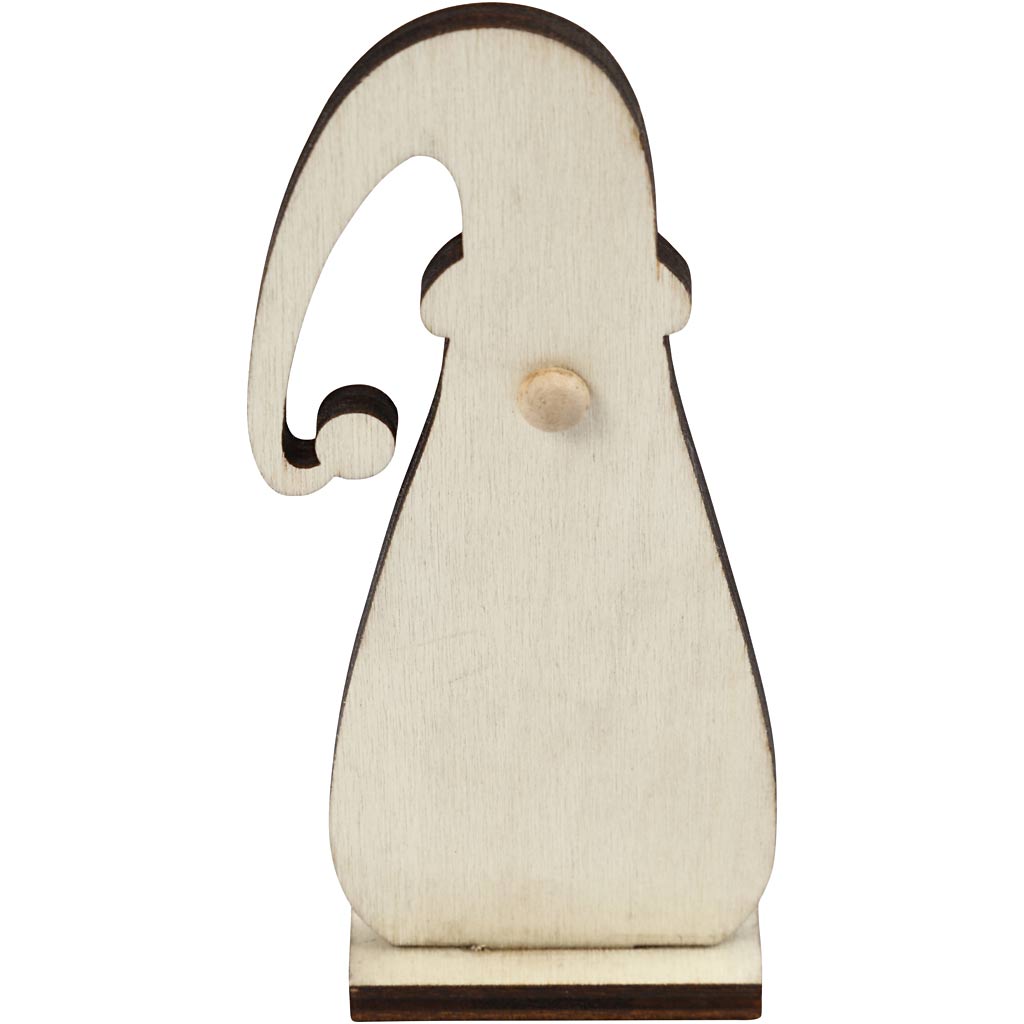Jultomte, H: 10 cm, D: 1,5 cm, B: 4,5 cm, tjocklek 3 mm, 3 st./ 1 förp. [HOB-54467]