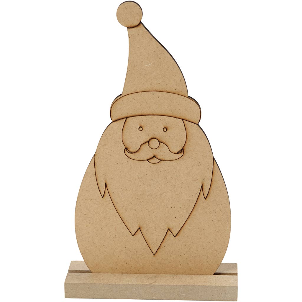 Julfigur, Tomte, H: 15 cm, D: 3 cm, B: 9 cm, tjocklek 3 mm, 1 st. [HOB-54469]
