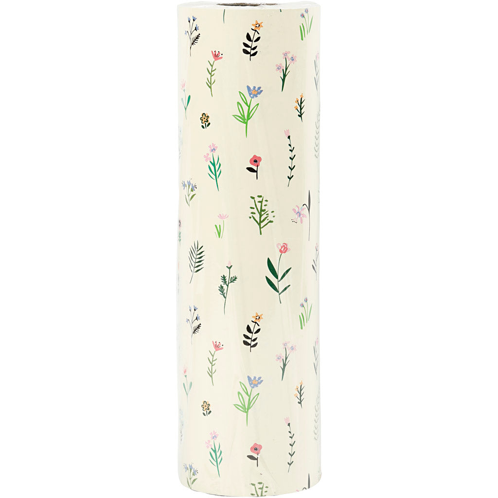 Presentpapper, flora, B: 50 cm, 80 g, 100 m/ 1 rl. [HOB-556432]