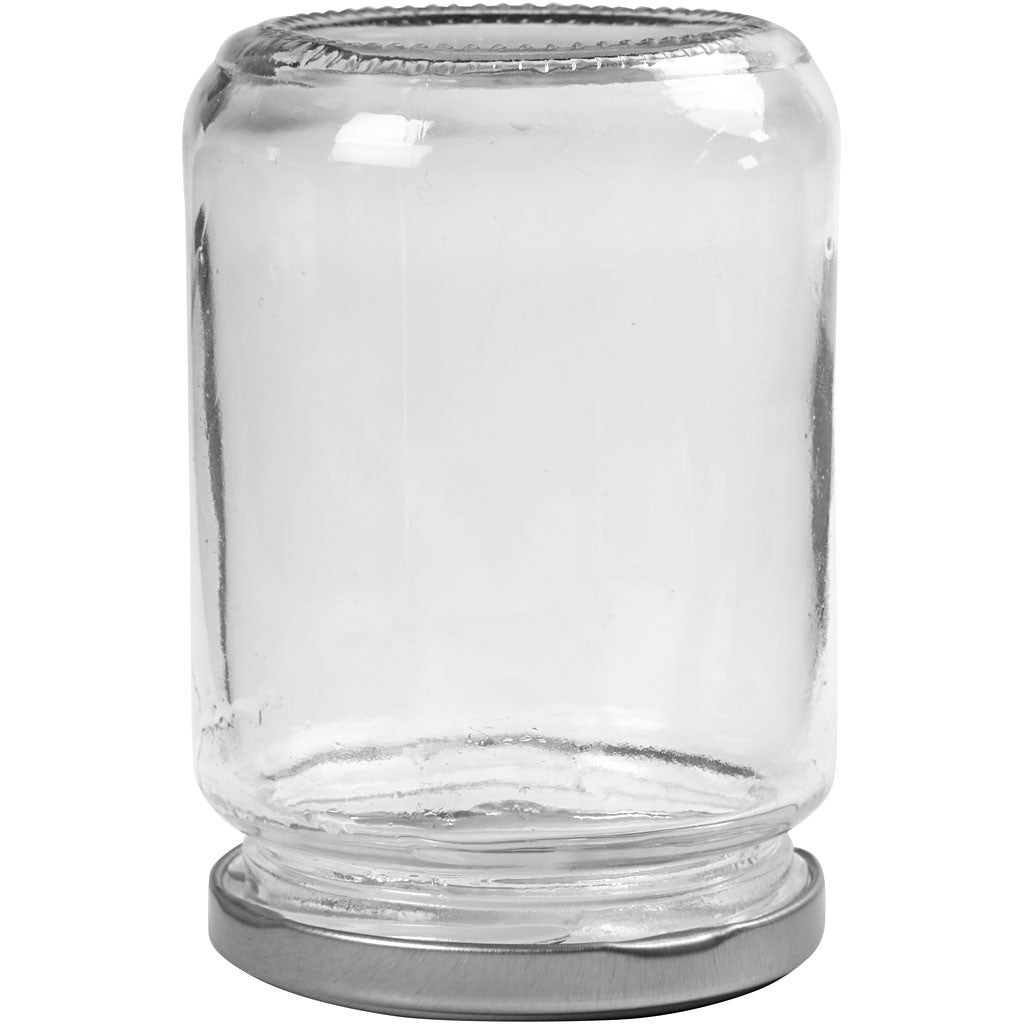 Syltburkar, H: 11 cm, Dia. 7,5 cm, 370 ml, transparent, 6 st./ 1 förp. [HOB-55911]