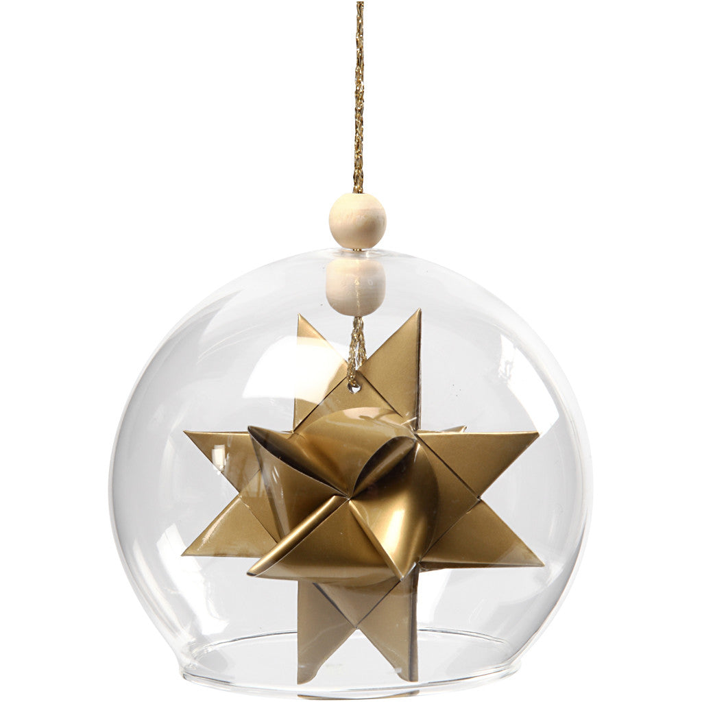 Kulformad glaskupa, Dia. 8 cm, Hålstl. 5 cm, transparent, 4 st./ 1 förp. [HOB-55928]