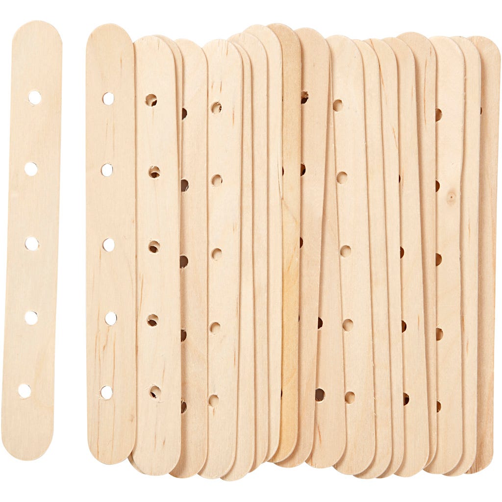 Konstruktionspinnar, L: 15 cm, B: 1,8 cm, Hålstl. 4 mm, 20 st./ 1 förp. [HOB-563030]