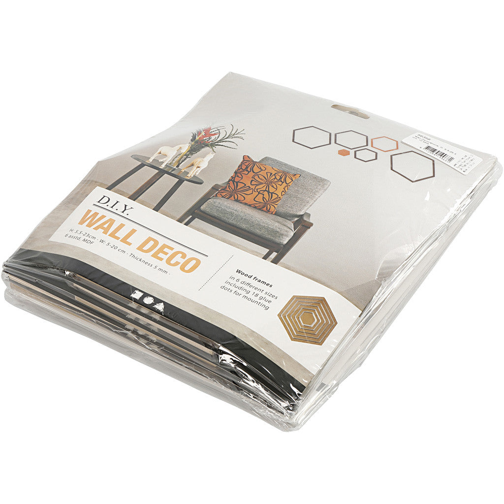 Väggdekorationer, H: 5,5-29,5 cm, Innehållet kan variera , 10 set/ 1 förp. [HOB-56356]