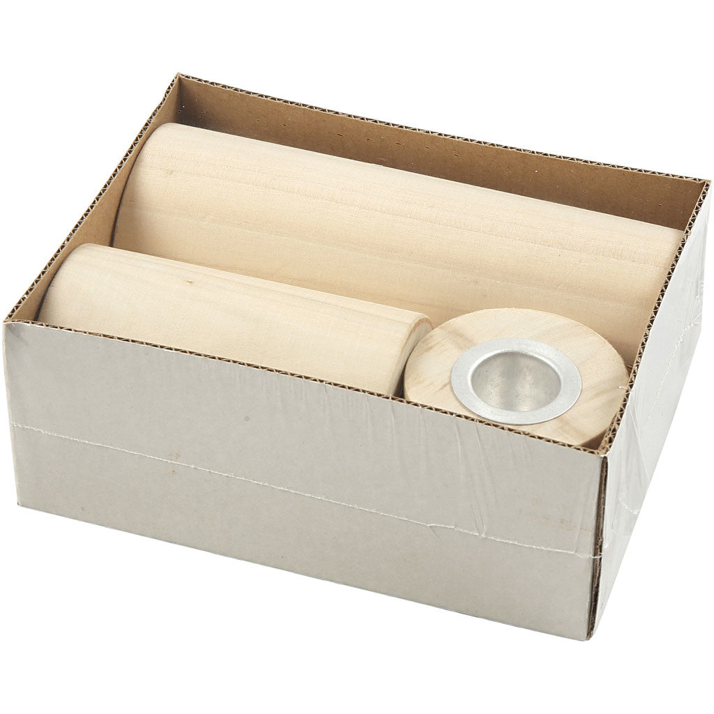 Ljusstakar, H: 14,5+9+6,5 cm, Hålstl. 2,3 cm, 3 st./ 1 förp. [HOB-56413]