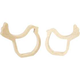 Kycklingar, H: 13 cm, D: 2 cm, B: 13 cm, 2 st./ 1 förp. [HOB-56434]