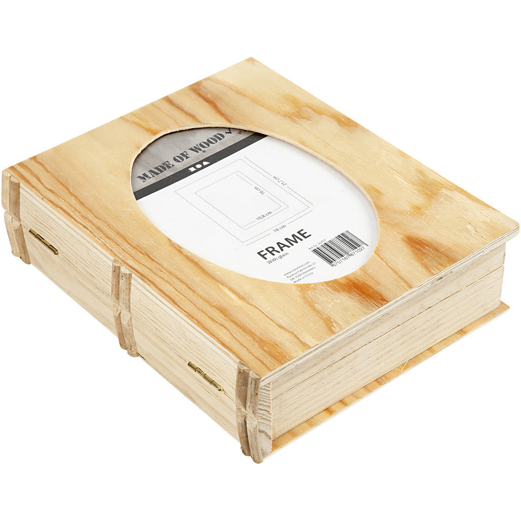 Bokask, stl. 21,7x18 cm, Hålstl. 16x10,8 cm, tjocklek 5,6 cm, 1 st. [HOB-56757]