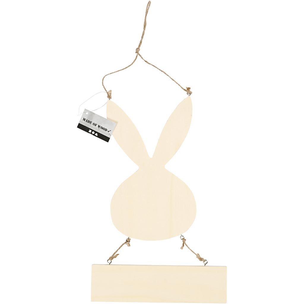 Hare med skylt, H: 29,5 cm, B: 19,2 cm, 1 st. [HOB-56908]