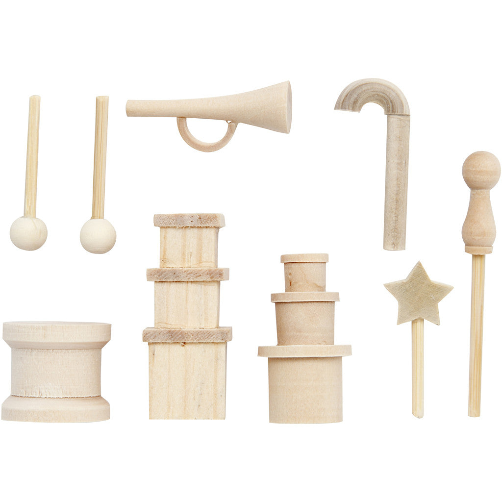 Miniföremål, L: 2-5,5 cm, 1 förp. [HOB-56918]