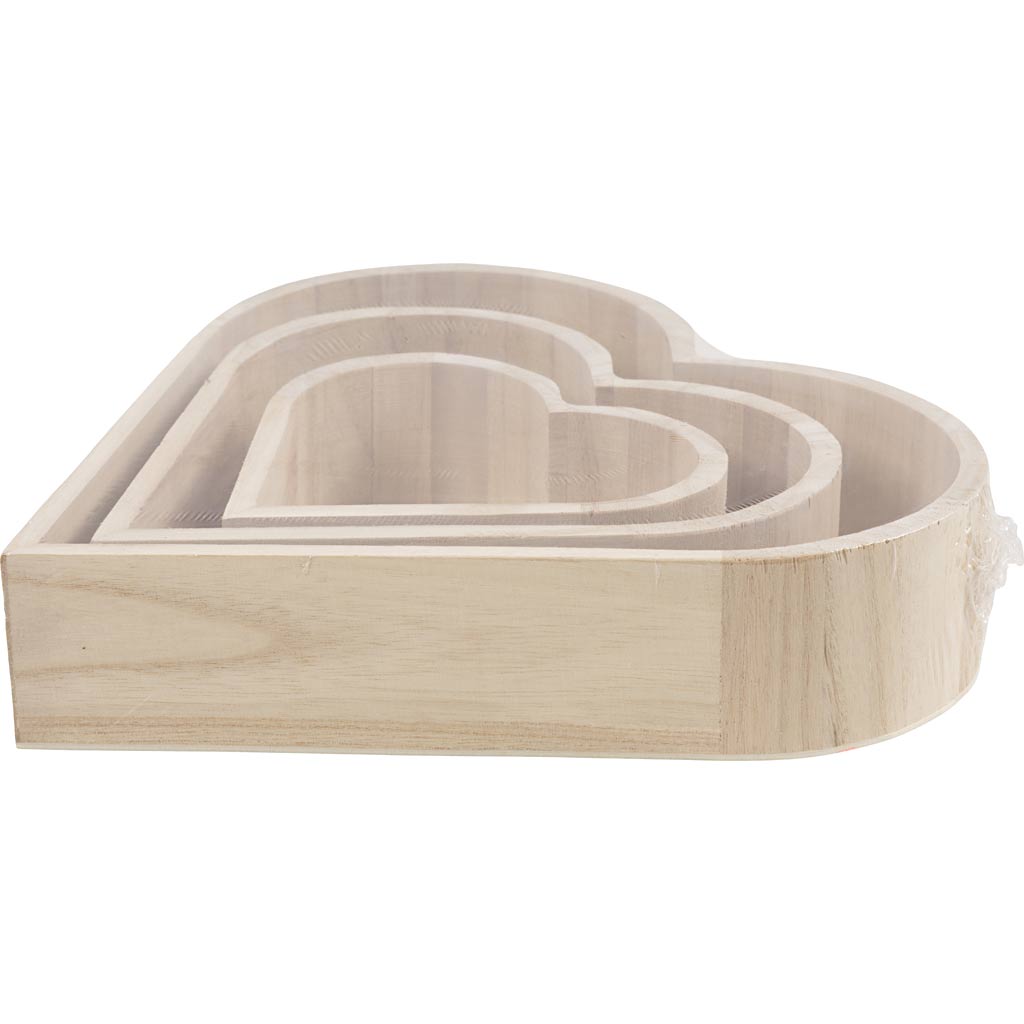 Hjärteskålar, H: 13-25 cm, D: 5-5,2 cm, 3 st./ 1 förp. [HOB-57452]