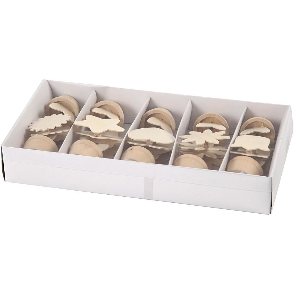 Memohållare, H: 10 cm, Dia. 5 cm, 10 st./ 1 förp. [HOB-57477]