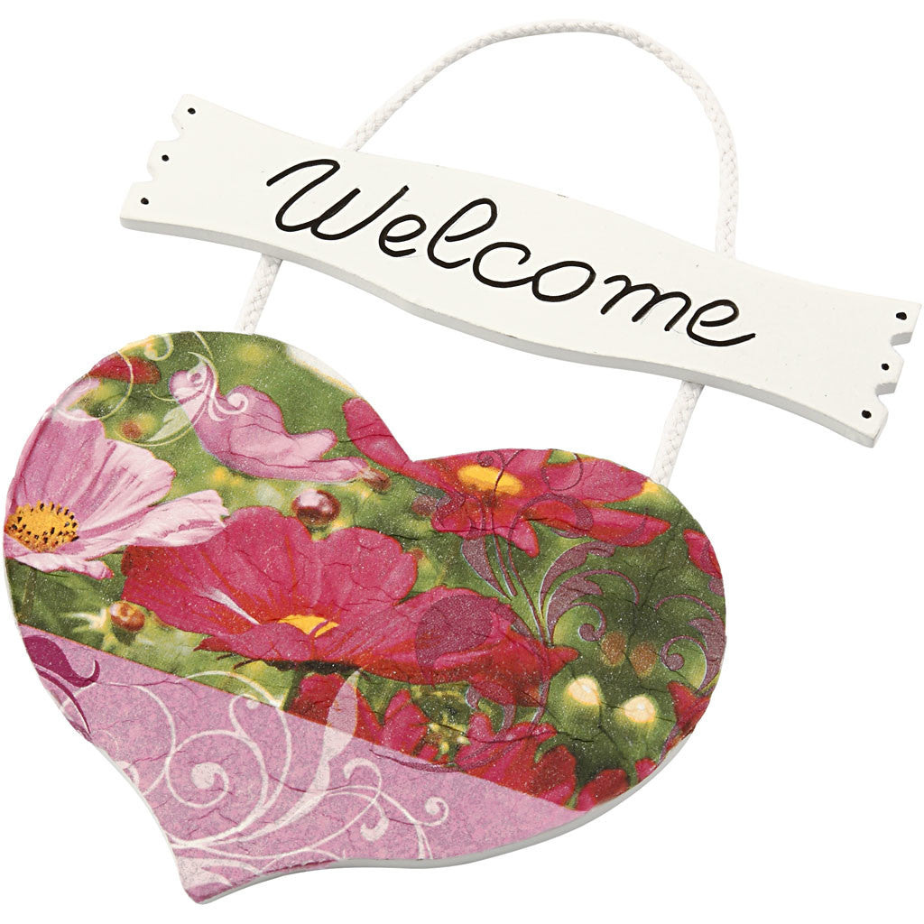 Hjärta med skylt, stl. 28x19 cm, tjocklek 5 mm, 1 st. [HOB-574840]
