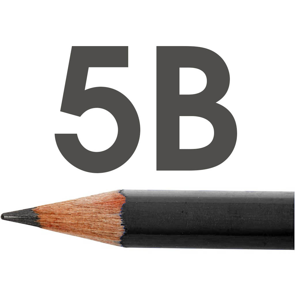 Art Design Blyertspennor, Dia. 6,9 mm, 5B, kärna 1,8 mm, 12 st./ 1 förp. [HOB-57802]