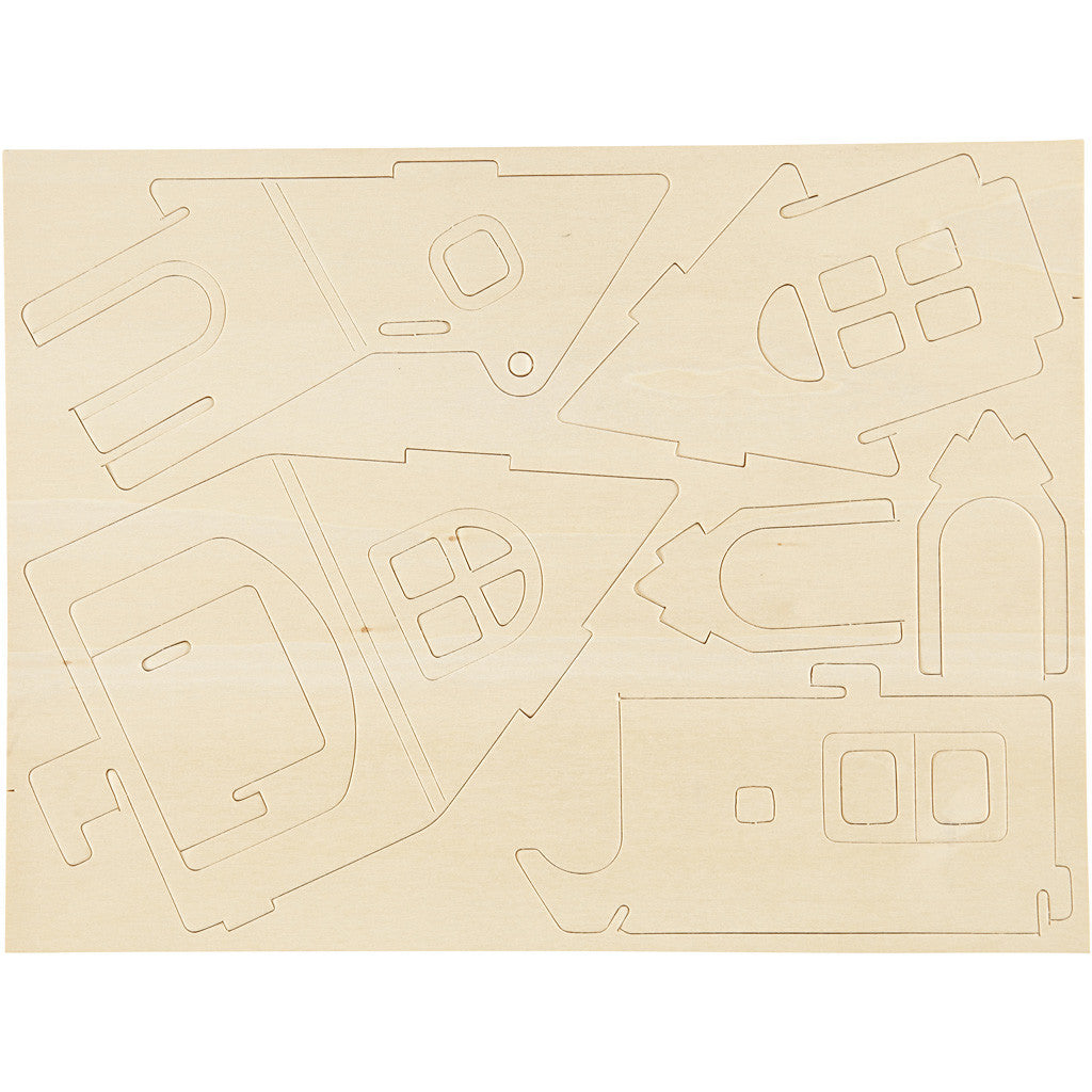 3D Konstruktionsfigur, Hus med ramp, stl. 22,5x17,5x20,5, 1 st. [HOB-57874]