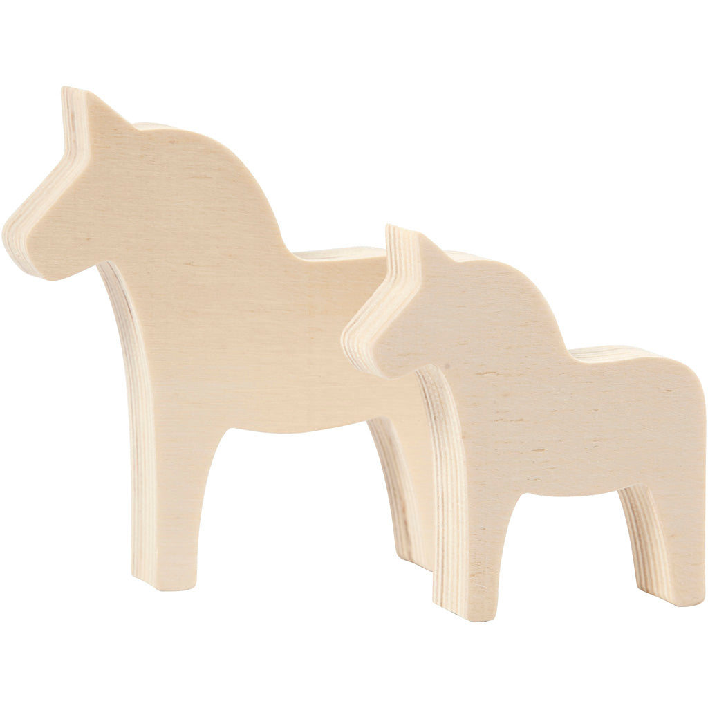 Horse, H: 8+10 cm, W: 7+9,5 cm, thickness 1,8 cm, 2 pc