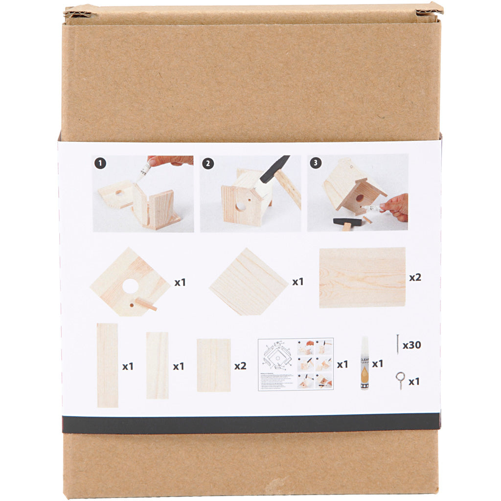 Fågelholk, H: 13 cm, D: 14,5 cm, B: 16 cm, 1 st. [HOB-57967]