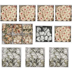 Trästickers, stl. 20-50 mm, Innehållet kan variera , 10 förp./ 1 förp. [HOB-58042]