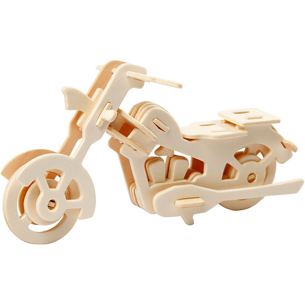 3D konstruktionsfigur, motorcykel, stl. 19x9x9 cm, 1 st. [HOB-580504]