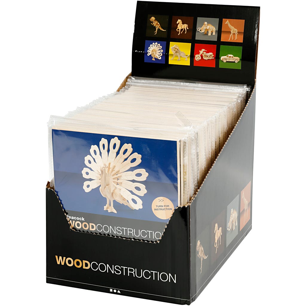 3D konstruktionsfigur, stl. 9-25 cm, 8x6 st./ 1 förp. [HOB-58050]