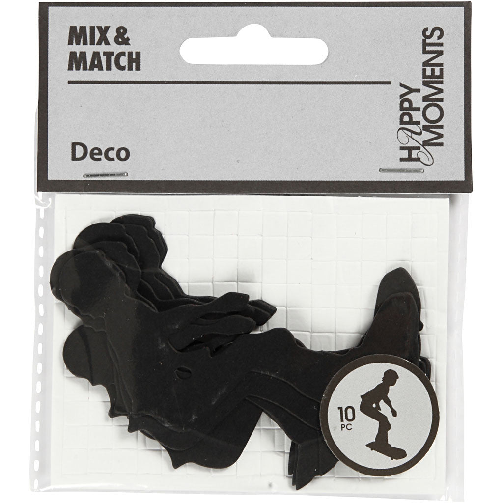 Kartongetiketter, skatare, stl. 56x67 mm, svart, 10 st./ 1 förp. [HOB-586036]