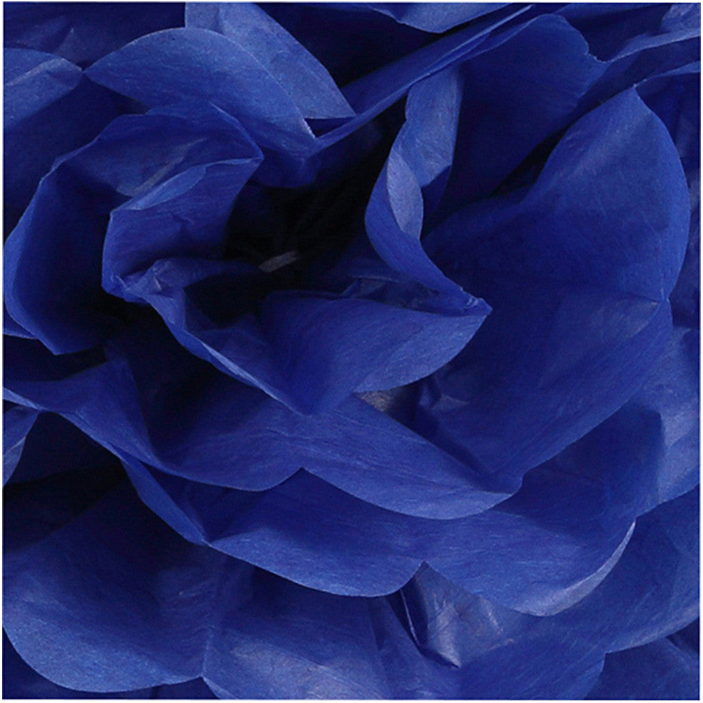 Papperspompomer, Dia. 20+24+30 cm, 16 g, mörkblå, 3 st./ 1 förp. [HOB-590004]