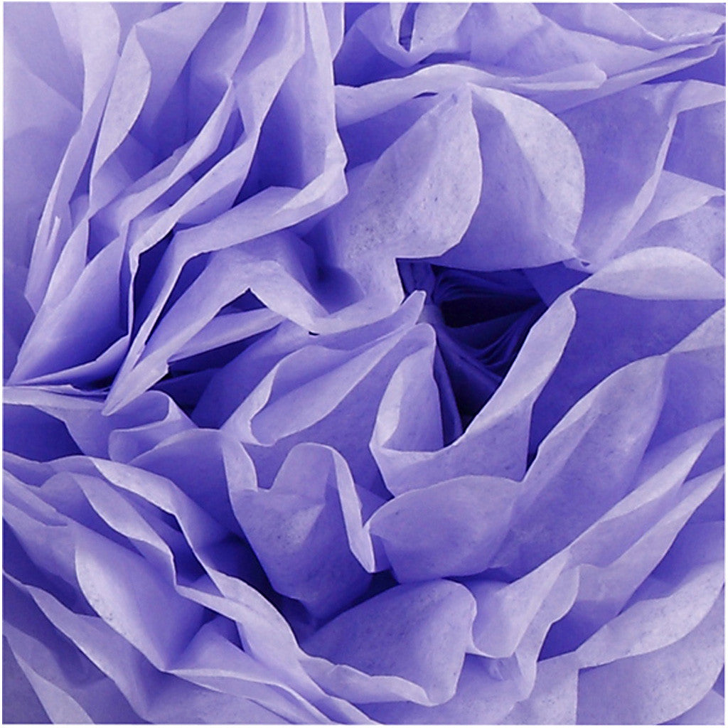 Papperspompomer, Dia. 20+24+30 cm, 16 g, lila, 3 st./ 1 förp. [HOB-590005]