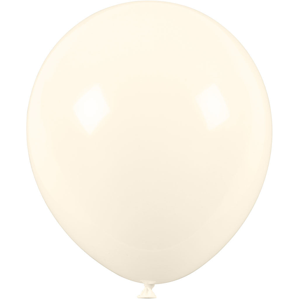 Ballonger, runda, Dia. 23 cm, vit, pärlemor, 10 st./ 1 förp. [HOB-59148]
