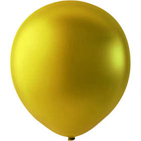 Ballonger, runda, Dia. 23 cm, guld, 8 st./ 1 förp. [HOB-59171]
