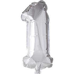 Folieballong, 1, H: 41 cm, silver, 1 st. [HOB-59185]