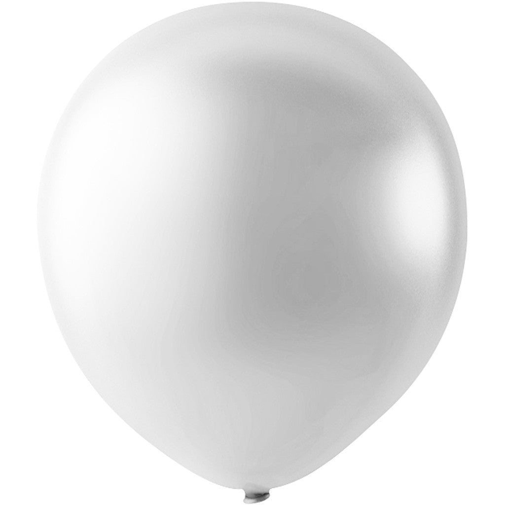 Ballonger, Dia. 23 cm, vit, 10 st./ 1 förp. [HOB-592001]