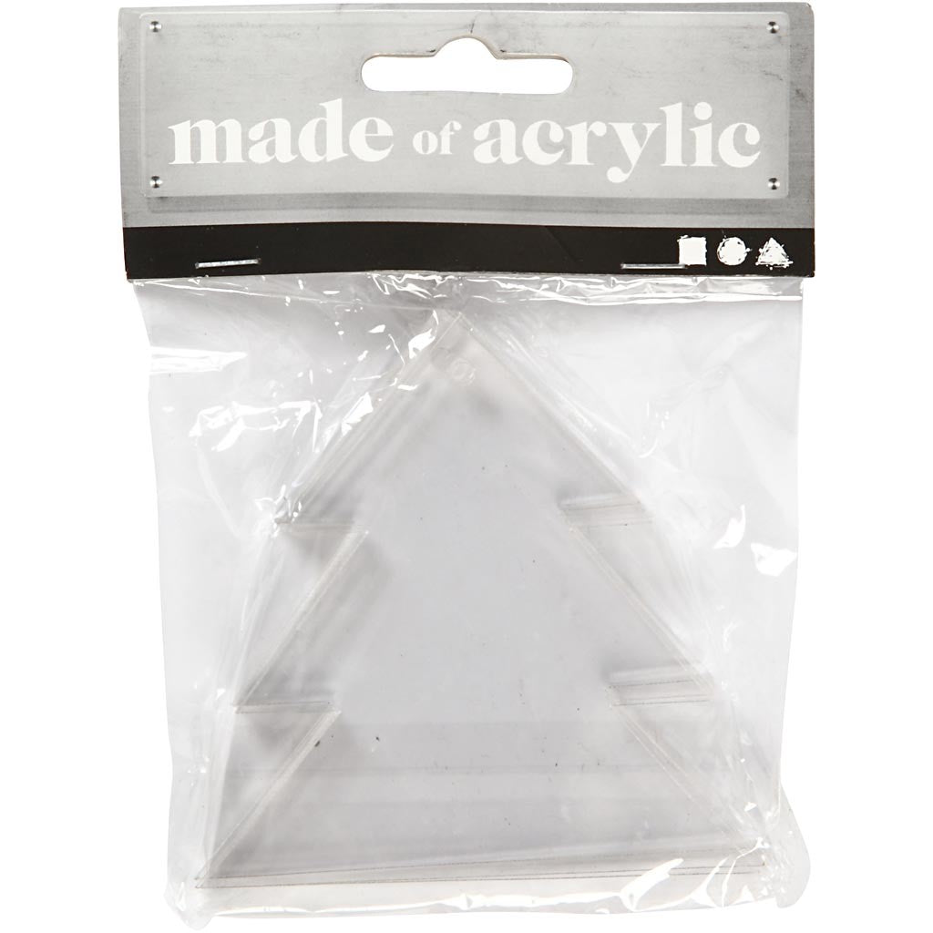 Akryldekoration, Julgran, H: 8 cm, tjocklek 2 mm, 5 st./ 1 förp. [HOB-592980]