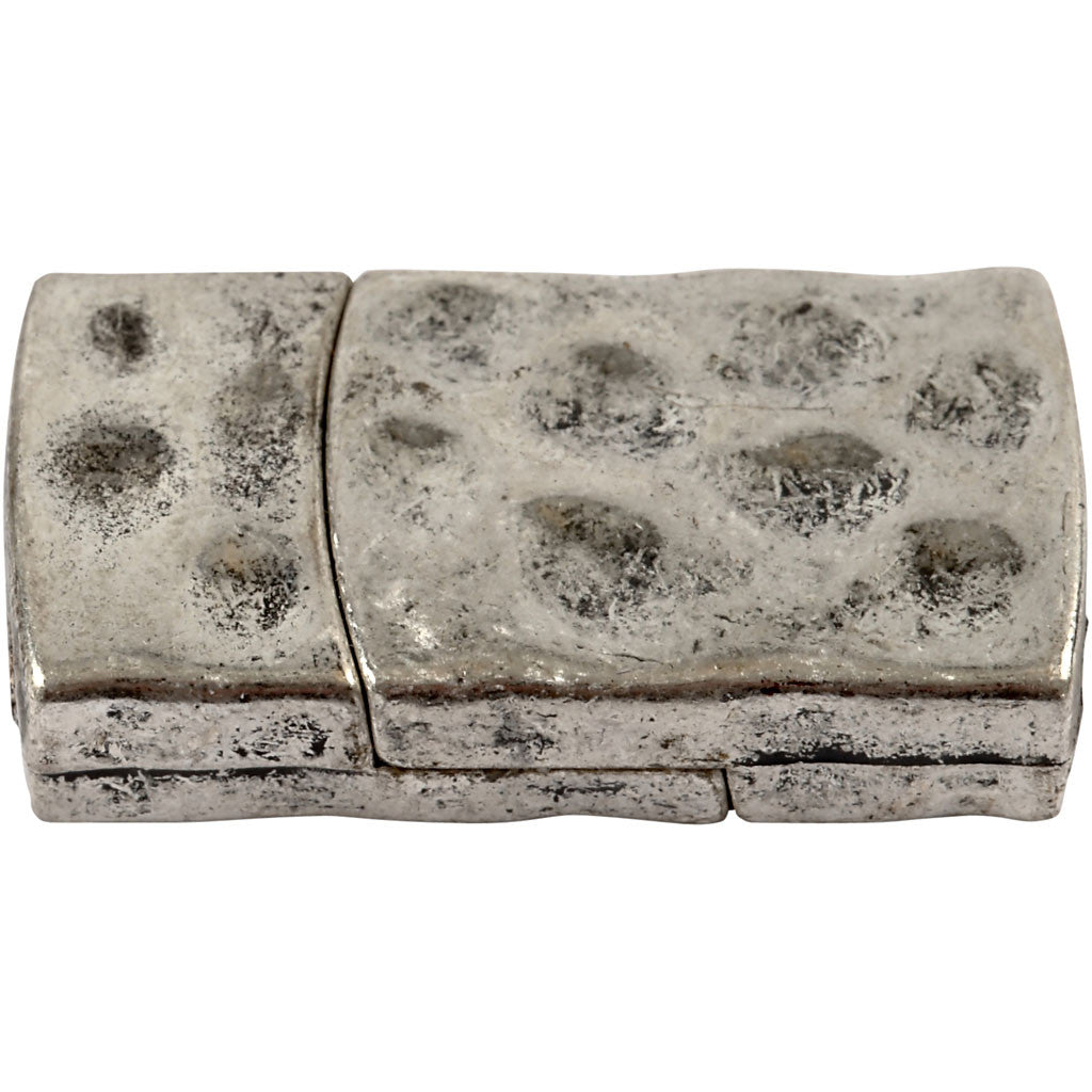 Magnetlås, stl. 7x29 mm, Hålstl. 3x10 mm, antiksilver, 1 st. [HOB-600010]