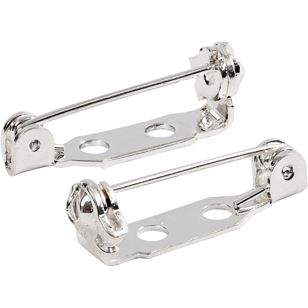 Broschnål, L: 15 mm, försilvrad, 100 st./ 1 förp. [HOB-600701]