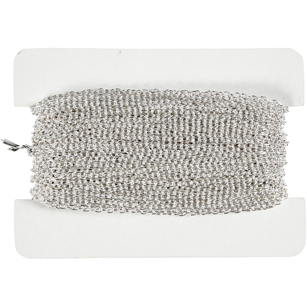 Kedja, B: 2 mm, försilvrad, 20 m/ 1 st. [HOB-60230]