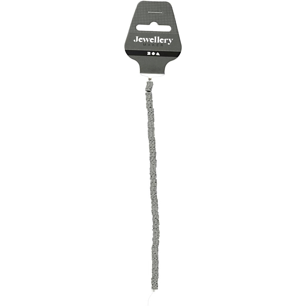 Lerpärlor, Dia. 5-6 mm, Hålstl. 2 mm, grå, 145 st./ 1 förp. [HOB-61002]