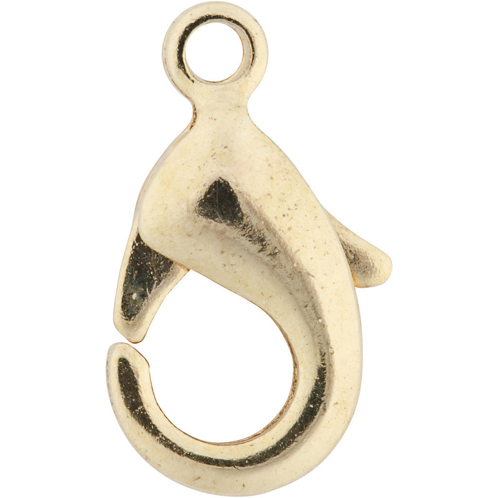 Karbinhake, L: 10,1 mm, förgylld, 100 st./ 1 förp. [HOB-61051]