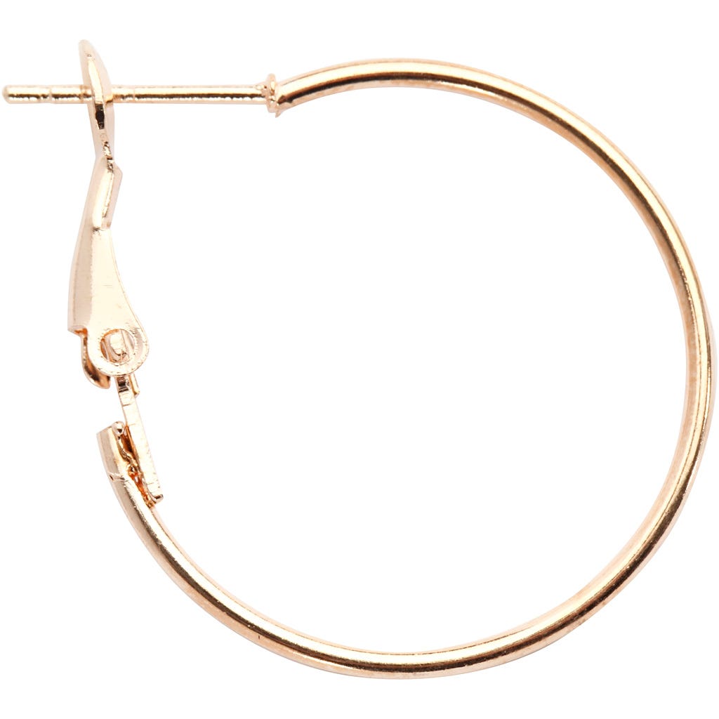 Örhängen, Dia. 25 mm, förgylld, 8 st./ 1 förp. [HOB-61067]