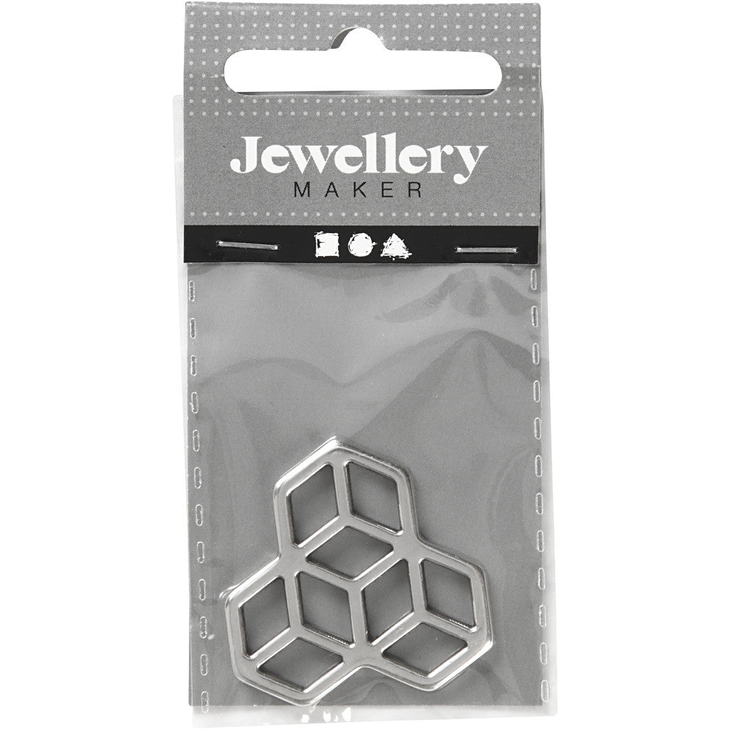 Smyckeberlock, Dia. 30 mm, försilvrad, 1 st. [HOB-61165]